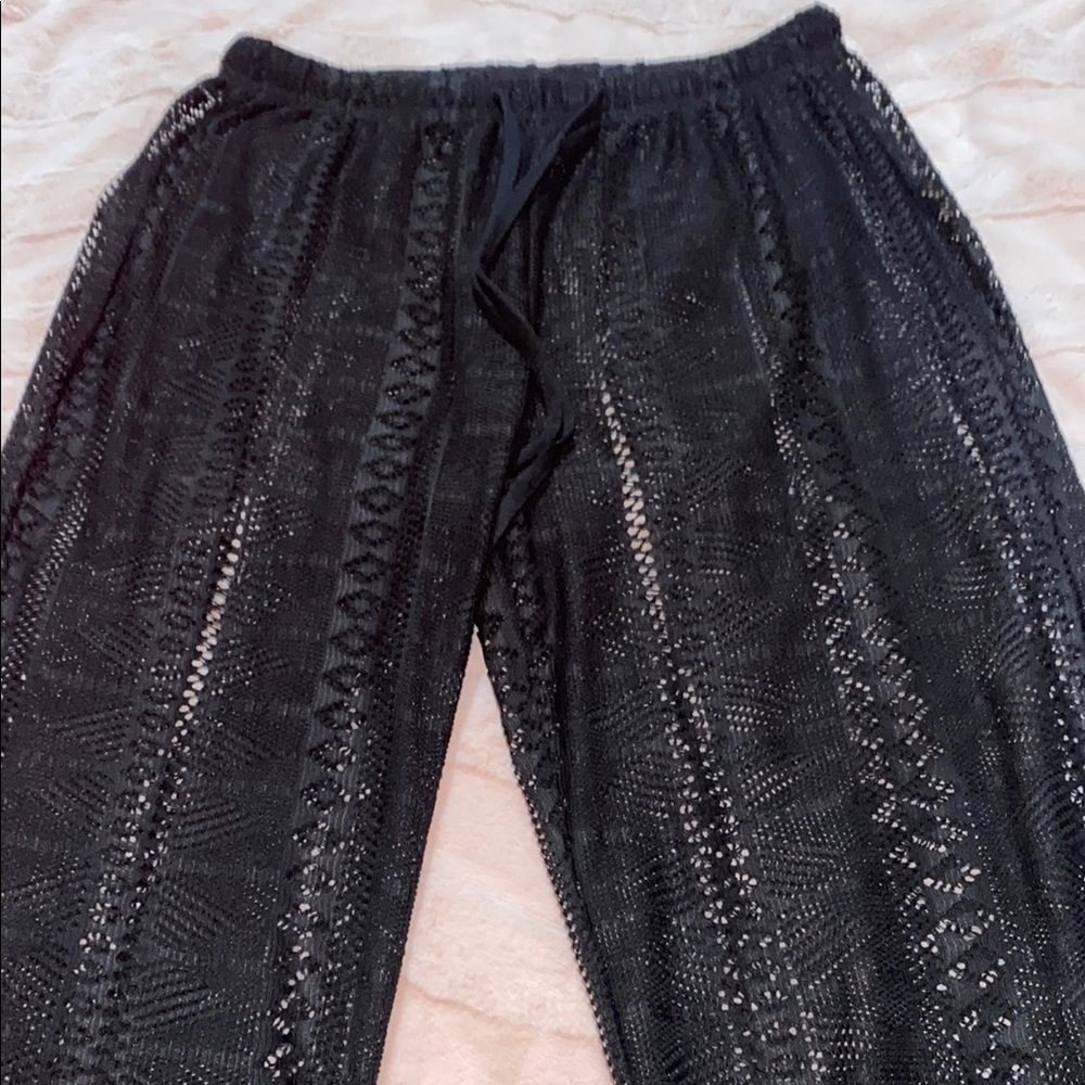Elegant Black Lace Pants
